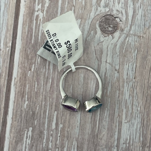 New, Authentic EFFY
Sterling Silver, Blue Topaz & Amethyst Open Ring Sz 7 - Picture 16 of 17